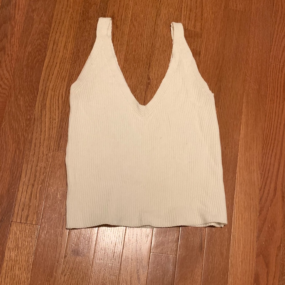 Brandy Melville White Sweater Tank